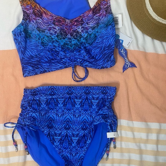 Blue Patterned Bikini Set - Picture 1 of 4